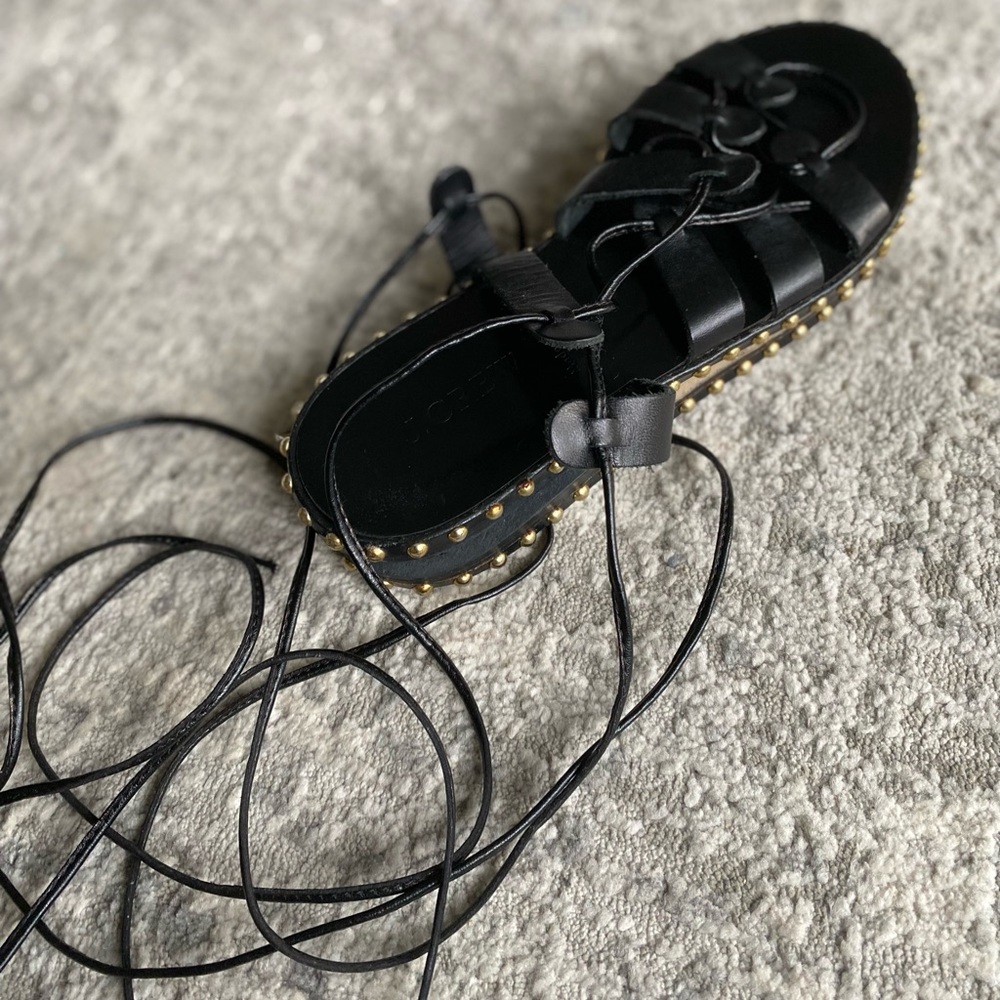 J Crew Gladiator Sandals. (Worn Once!) - Picture 4 of 5